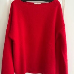 Banana Republic Brushed Cashmere Sweater in Red Sunset